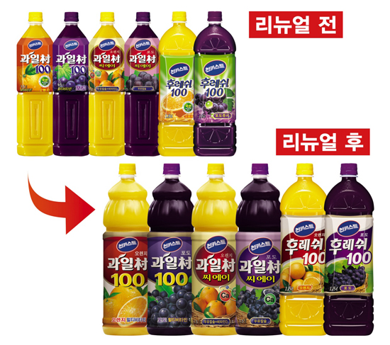해태음료, 과일촌 주스 전면 리뉴얼